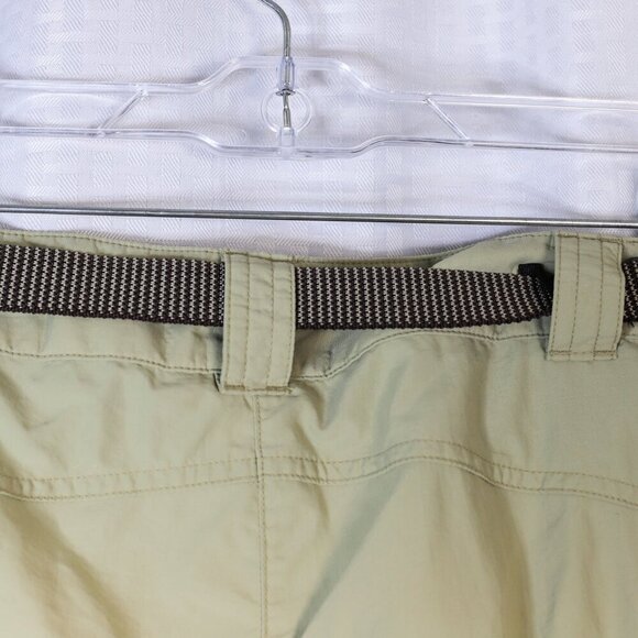 ExOfficio Size 14 green cargo multi-pocket belted travel/hiking pants - Picture 6 of 14